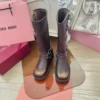 Miu Miu Leather Biker Boots