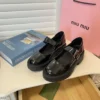 Miu Miu Patent Leather Platform Mary Jane Shoes