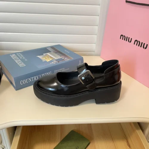 Miu Miu Patent Leather Platform Mary Jane Shoes