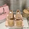 Miu Miu Leather Platform Combat Boots