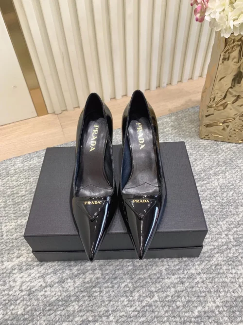 Prada Patent Leather Pointed-Toe Pumps