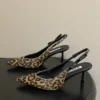 Prada Pointed-Toe Slingback Heeled Sandals