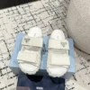 Prada Leather Platform Slides