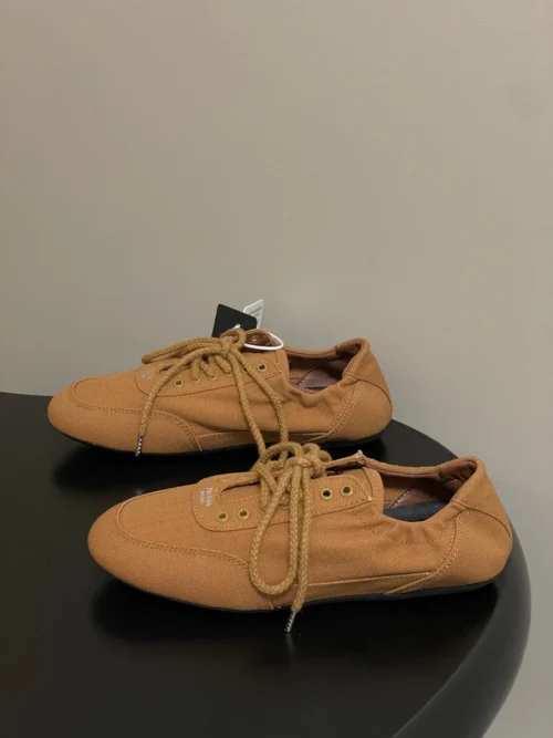 Prada Canvas Lace-Up Trainers
