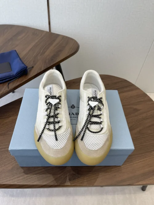Prada Mesh Lace-Up Trainers