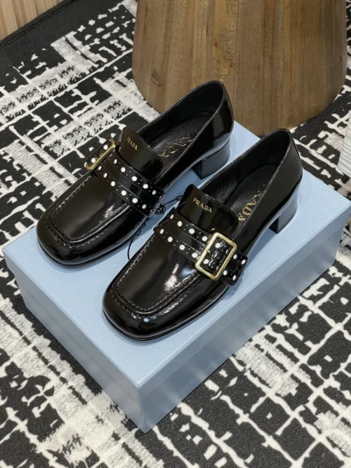 Prada Square-Toe Mary Jane Pumps