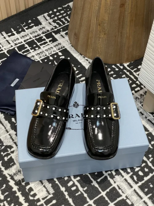 Prada Square-Toe Mary Jane Pumps