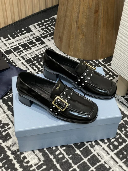 Prada Square-Toe Mary Jane Pumps