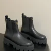 Prada Leather Platform Chelsea Boots