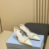 Prada Pointed-Toe Strappy Slingback Pumps
