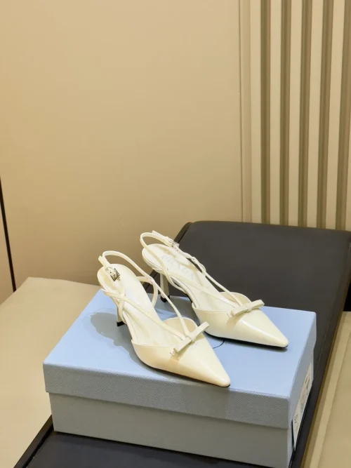 Prada Pointed-Toe Strappy Slingback Pumps