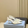 Prada Pointed-Toe Strappy Slingback Pumps