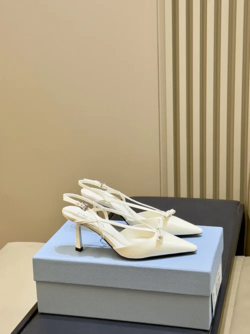 Prada Pointed-Toe Strappy Slingback Pumps