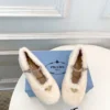 Prada Shearling Mary Jane Shoes