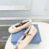 Prada Shearling Mary Jane Shoes