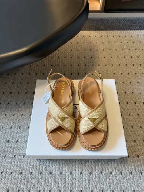 Prada Platform Buckle Sandals