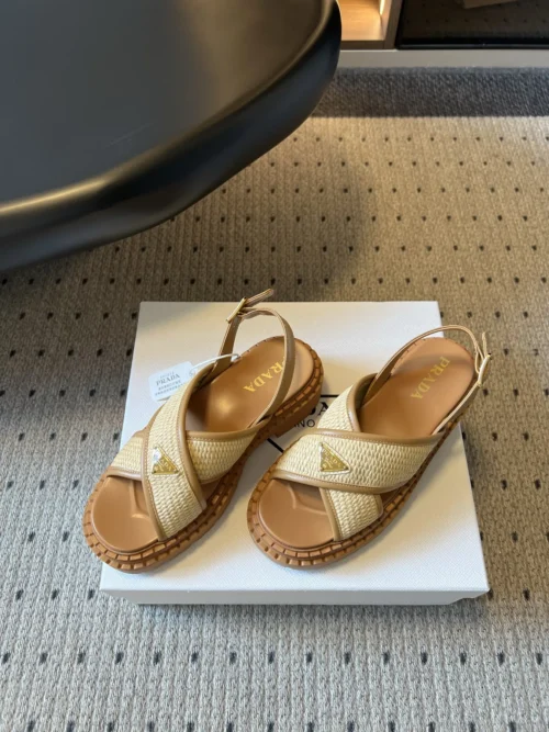 Prada Platform Buckle Sandals