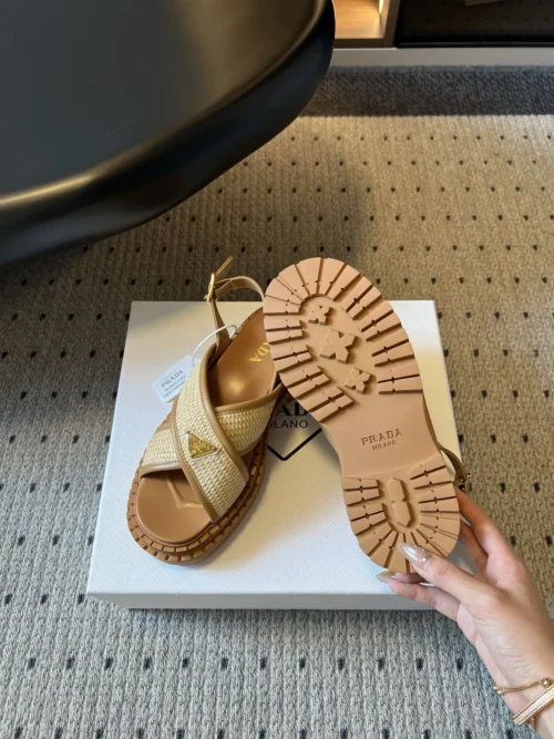 Prada Platform Buckle Sandals