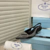 Prada Lambskin Pointed-Toe Sandals