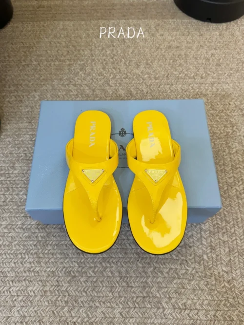 Prada Patent Leather Slides