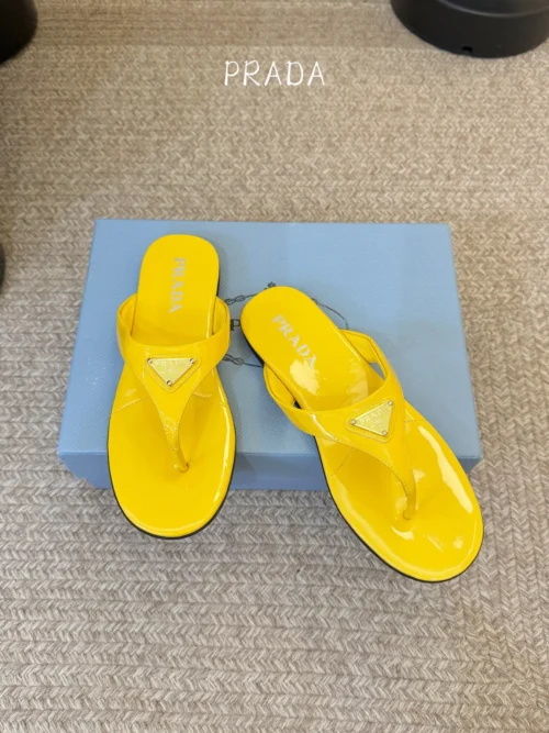 Prada Patent Leather Slides