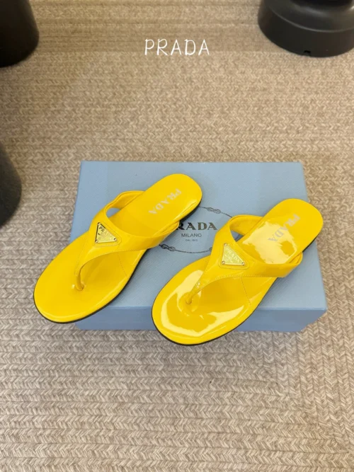 Prada Patent Leather Slides