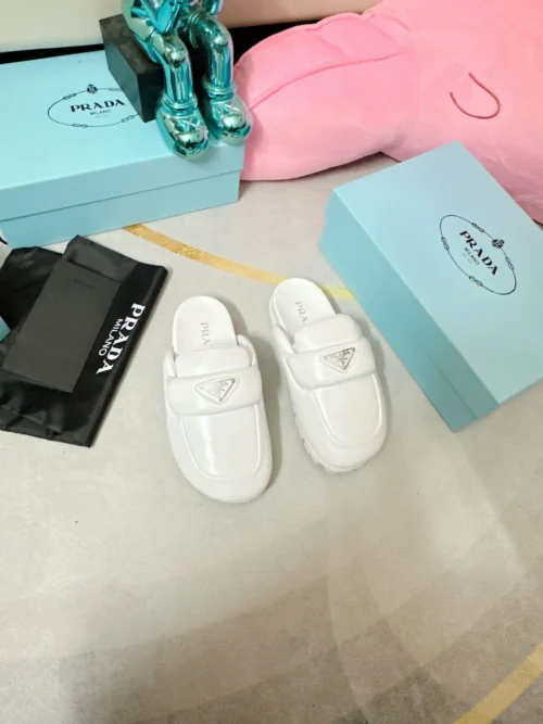 Prada Lace-Up Mules