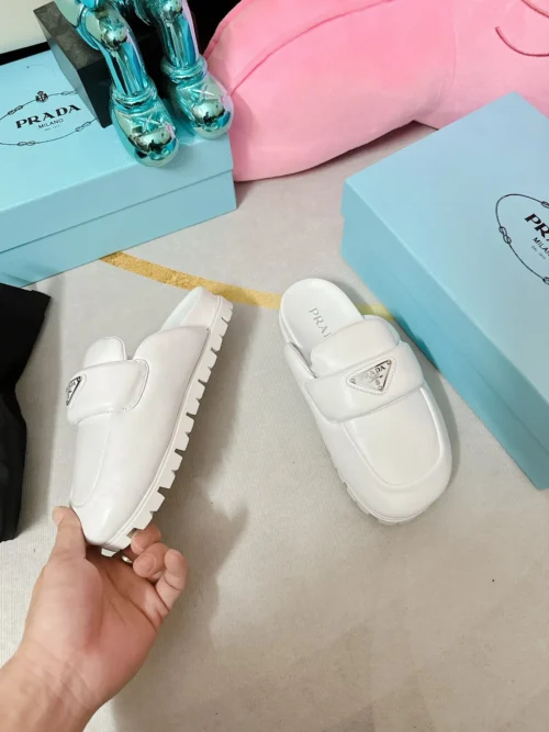 Prada Lace-Up Mules