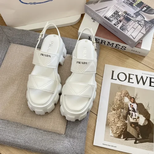 Prada Patent Leather Platform Sandals