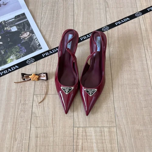 Prada Pointed-Toe Heeled Sandals