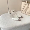 Prada Pointed-Toe Heeled Sandals