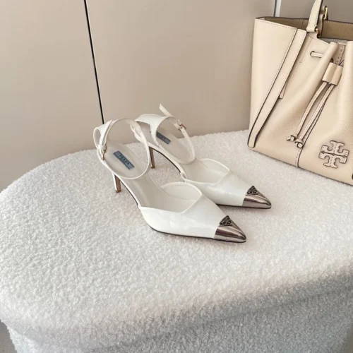 Prada Pointed-Toe Heeled Sandals