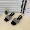 Prada Crystal-Embellished Slides