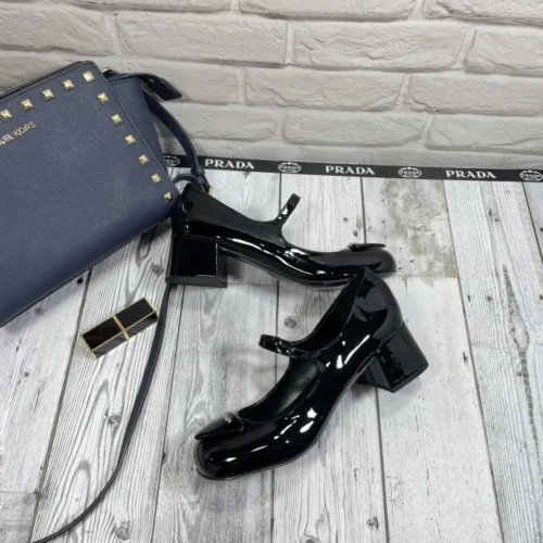 Prada Patent Leather Heeled Sandals