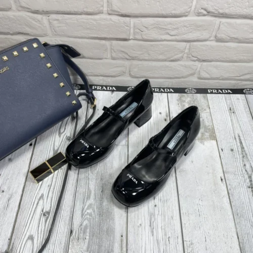 Prada Patent Leather Heeled Sandals