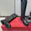 Valentino Leather Platform Riding Boots