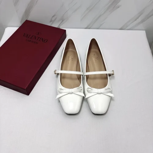 Valentino Square-Toe Bow-Detail Mary Jane Shoes