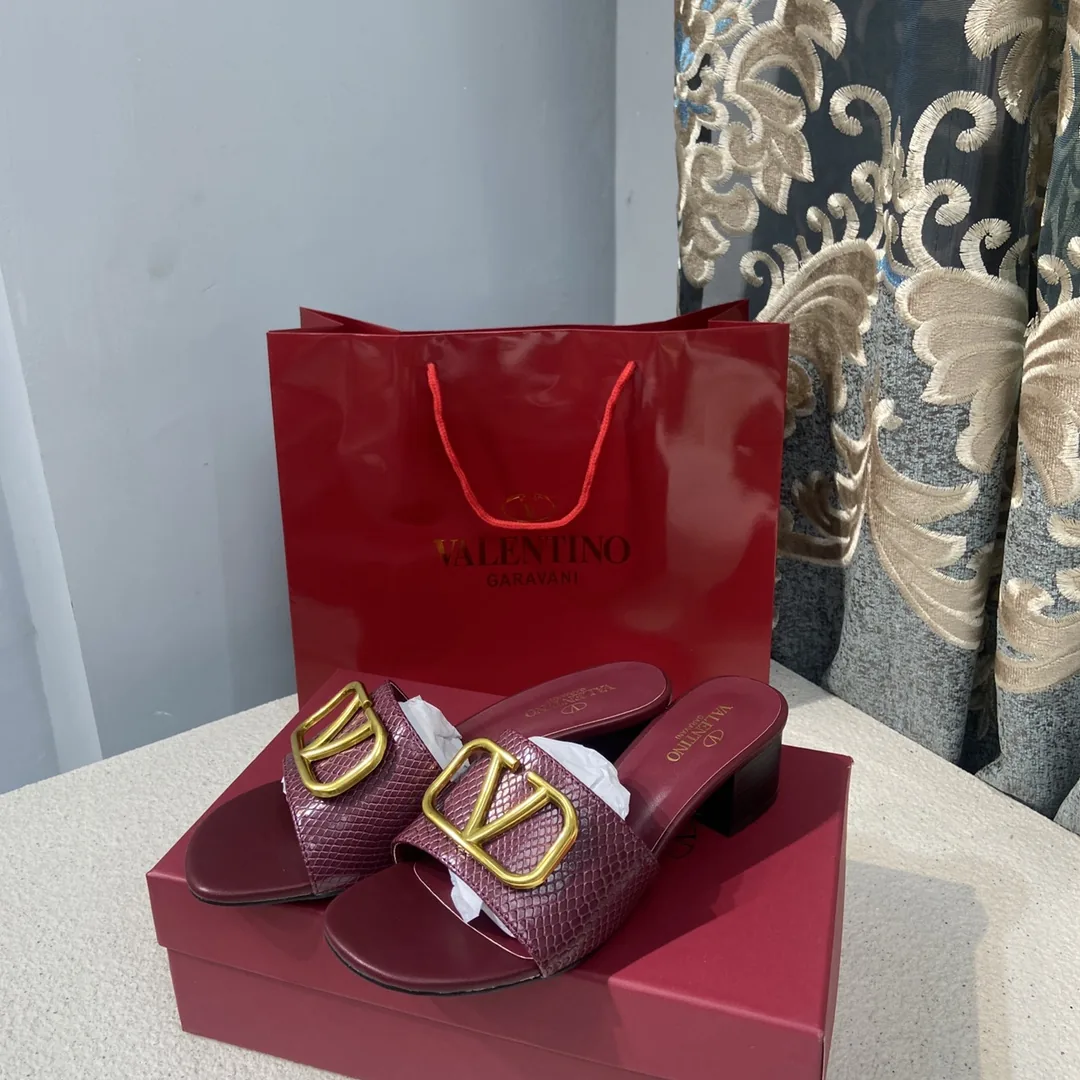 Valentino Buckle Slides