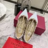 Valentino Patent Leather Pointed-Toe Strappy Flats