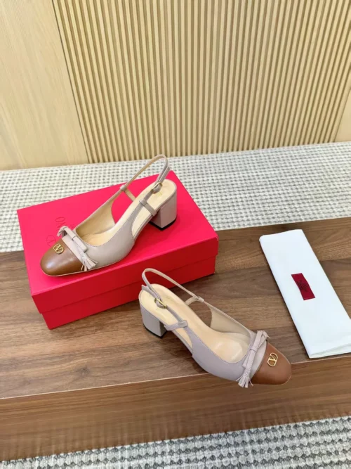 Valentino Slingback Bow-Detail Sandals