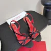 Valentino Lambskin Lace-Up Sandals