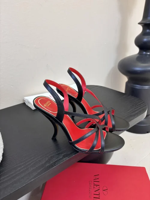 Valentino Lambskin Lace-Up Sandals