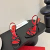 Valentino Lambskin Lace-Up Sandals