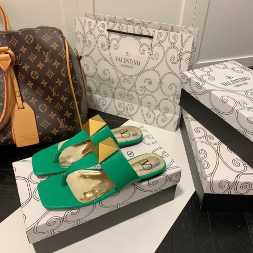 Valentino Studded Platform Slides
