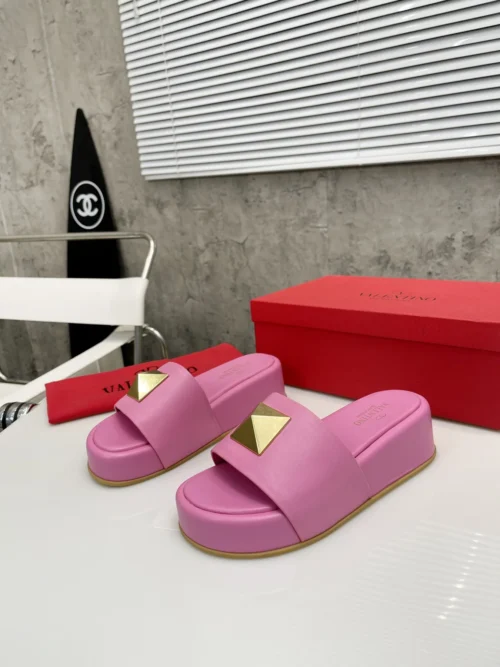 Valentino Studded Platform Slides
