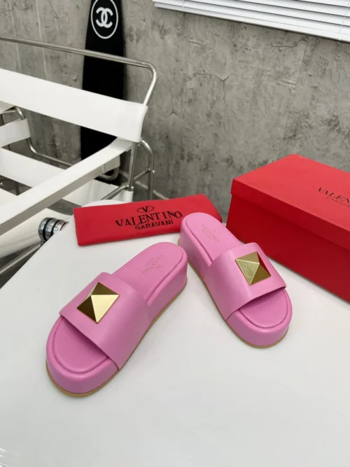 Valentino Studded Platform Slides
