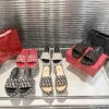 Valentino Denim Platform Slides