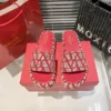 Valentino Denim Platform Slides