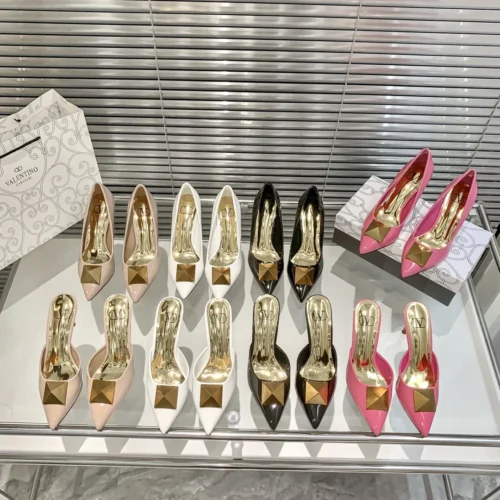 Valentino Pointed-Toe Heeled Mules