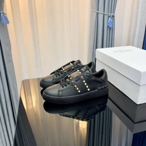Valentino Lace-Up Studded Low-Top Sneakers